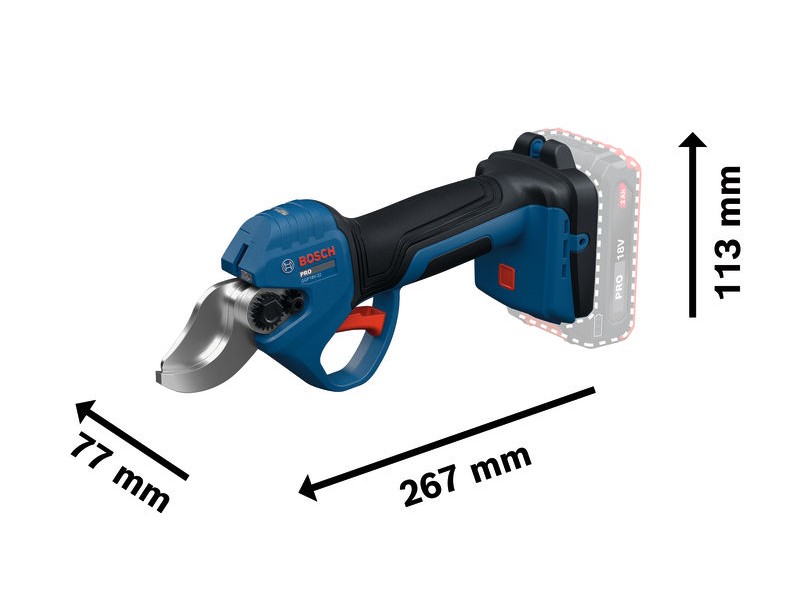 Akumulatorske škarje za obrezovanje Bosch PRO GGP18V-32, 06008D8200